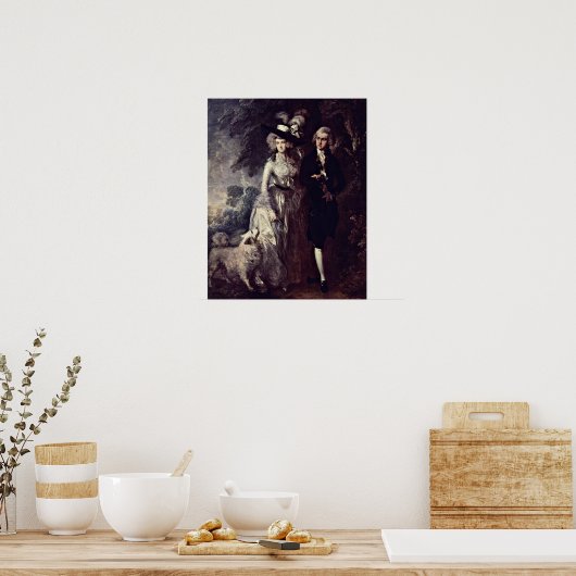 De ochtendwandeling van Thomas Gainsborough Poster (Keuken)