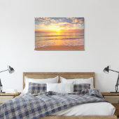 De ochtendzon in het zeegebied canvas afdruk (Insitu (Slaapkamer))