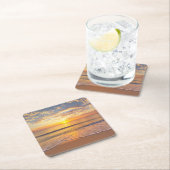 De ochtendzon in het zeegebied kartonnen onderzetters (Insitu)