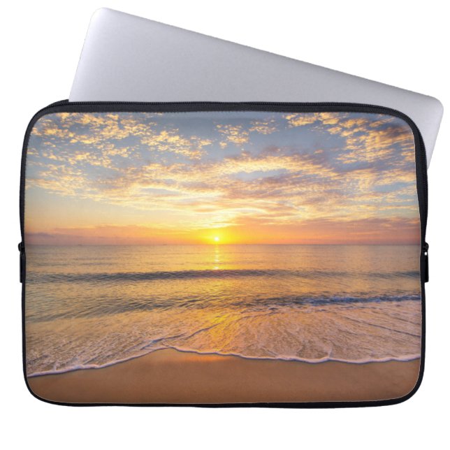 De ochtendzon in het zeegebied laptop sleeve (Voorkant)
