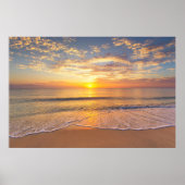 De ochtendzon in het zeegebied poster (Voorkant)