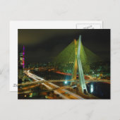 De Octavio Frias de Oliveira Bridge Sao Paulo Briefkaart (Voorkant / Achterkant)