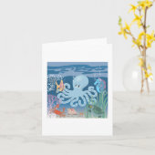 De Octopus-briefkaart Kaart (Gele Bloem)