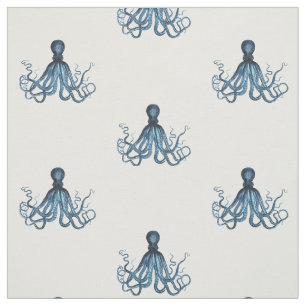De octopus kraken zeevaart kust oceaanstrandblauw stof