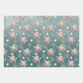 De octopus onder een diep groen Zee Inpakpapier Vel (Voorkant 3)