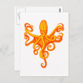 DE OCTOPUS-SCHIJVEN BRIEFKAART (Voorkant / Achterkant)