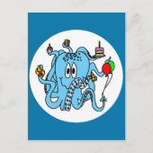 De Octopus van de verjaardag Briefkaart (Voorkant)