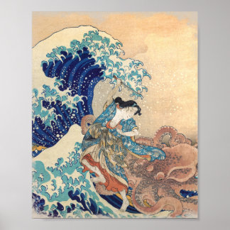 De octopus van Kanagawa doden Poster