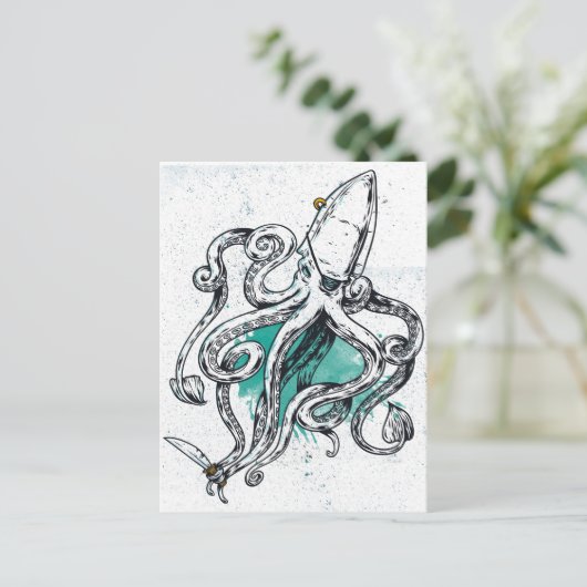 De Octopus van Sealife Briefkaart (Staand voorkant)