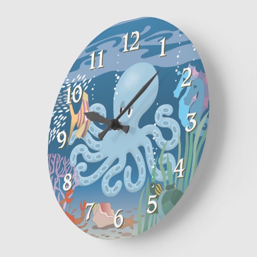 De octopus wandklok (Hoek)