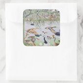 De Odd Duck Vierkante Sticker (Tas)