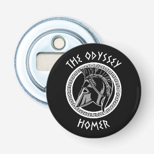 De Odyssee Homerus Griekse Helm Oude Mythologie I Button Flesopener