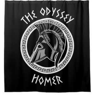 De Odyssee Homerus Griekse Helm Oude Mythologie I Douchegordijn
