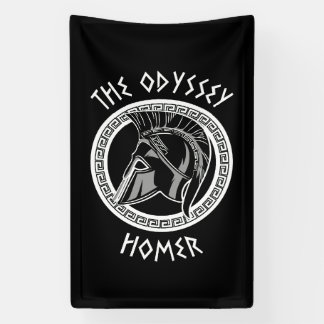 De Odyssee Homerus Griekse Helm Oude Mythologie I Spandoek