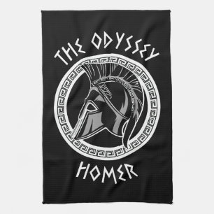 De Odyssee Homerus Griekse Helm Oude Mythologie I Theedoek