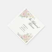 De Oefenavond Dinner Soft Blush Rozen Bruiloft Servet (Hoek)