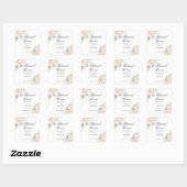 De Oefenavond Dinner Soft Blush Rozen Bruiloft Vierkante Sticker (Vel)