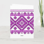 De Oekraïense Dwars Grafische Steek van Feestdagen Kaart (Achterkant)