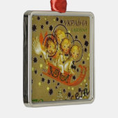 De Oekraïense kerstenbaby's Metalen Ornament (Rechts)