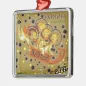 De Oekraïense kerstenbaby's Metalen Ornament (Links)