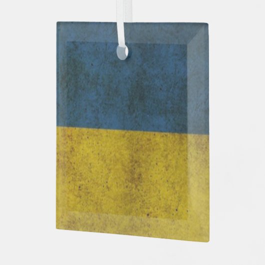 De Oekraïense kleuren op een ornament van vierkant (Voorkant links)