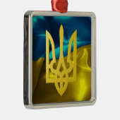 De Oekraïense vlag en de metaal kerstversiering va Metalen Ornament (Rechts)