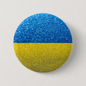 De Oekraïense vlag van Glitter Mode Stylish Ronde Button 5,7 Cm (Voorkant)