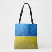 De Oekraïense vlag van Glitter Mode Stylish Tote Bag (Voorkant)