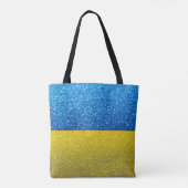 De Oekraïense vlag van Glitter Mode Stylish Tote Bag (Achterkant)
