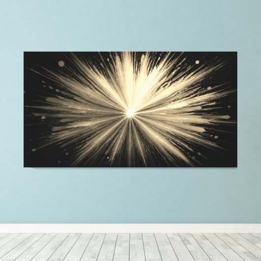 De oerknal canvas afdruk (Insitu (Houten vloer))