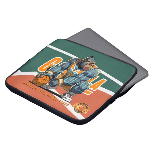 De oerkracht van basketbal | 15" (33,02cm) laptop sleeve (Voorkant top)