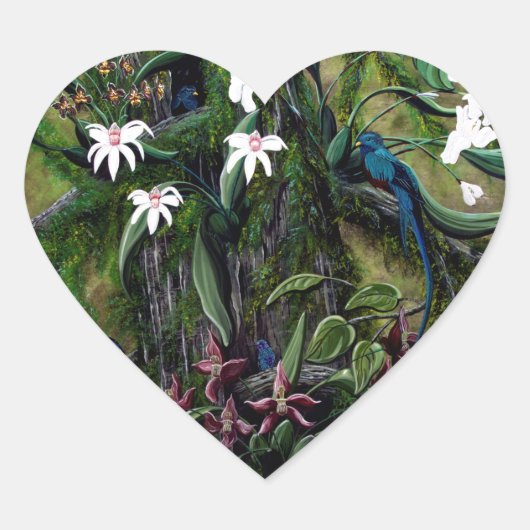 De Oerwouden van Tikal Hart Sticker (Voorkant)