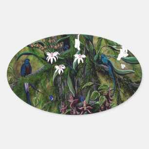 De Oerwouden van Tikal Ovale Sticker