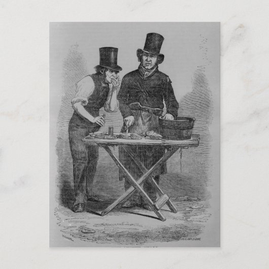 De oester Stall Briefkaart (Voorkant)