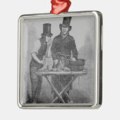 De oester Stall Metalen Ornament (Links)