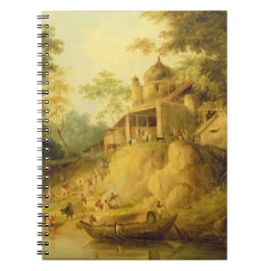 De oevers van de Ganges, c.1820-30 (olieverf op do Notitieboek