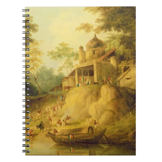 De oevers van de Ganges, c.1820-30 (olieverf op do Notitieboek (Voorkant)
