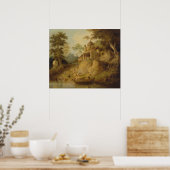 De oevers van de Ganges William Daniell Poster (Keuken)