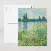 De oevers van de rivier de Seine door Monet Briefkaart (Voorkant / Achterkant)