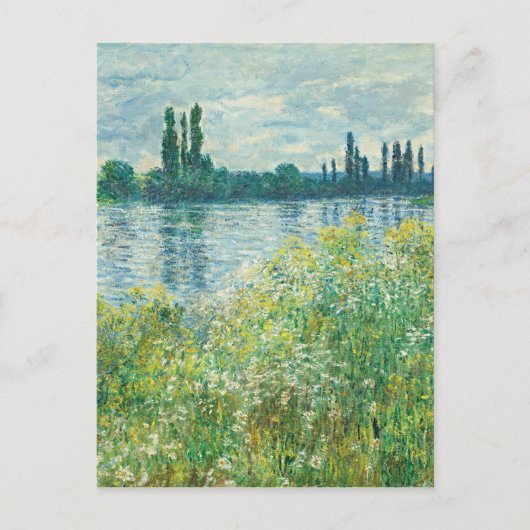 De oevers van de rivier de Seine door Monet Briefkaart (Voorkant)