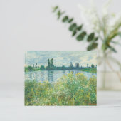 De oevers van de rivier de Seine door Monet Briefkaart (Staand voorkant)