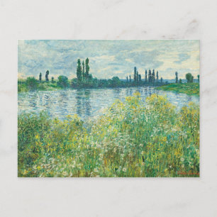 De oevers van de rivier de Seine door Monet Briefkaart