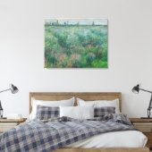 De oevers van de Seine bij Vétheuil, Monet 1881 Canvas Afdruk (Insitu (Slaapkamer))