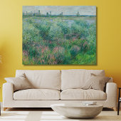 De oevers van de Seine bij Vétheuil, Monet 1881 Canvas Afdruk