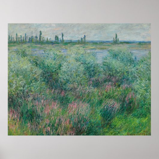 De oevers van de Seine bij Vétheuil, Monet 1881 Poster (Voorkant)