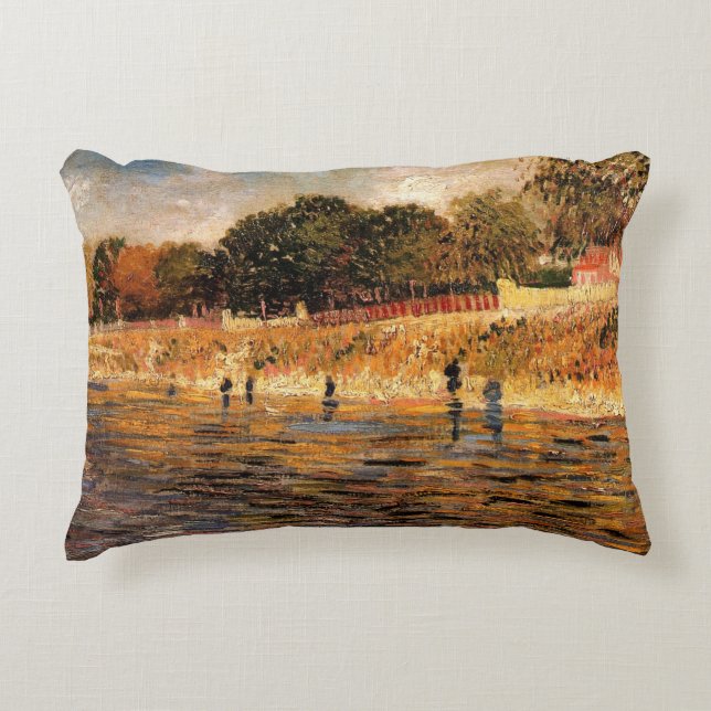 De oevers van de Seine van Vincent van Gogh Decoratief Kussen (Voorkant)