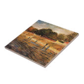 De oevers van de Seine van Vincent van Gogh Tegeltje (Zijkant)