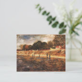 De oevers van de Seine, Vincent van Gogh Briefkaart (Staand voorkant)