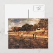 De oevers van de Seine, Vincent van Gogh Briefkaart (Voorkant / Achterkant)