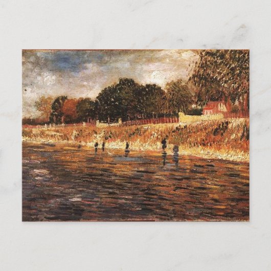 De oevers van de Seine, Vincent van Gogh Briefkaart (Voorkant)